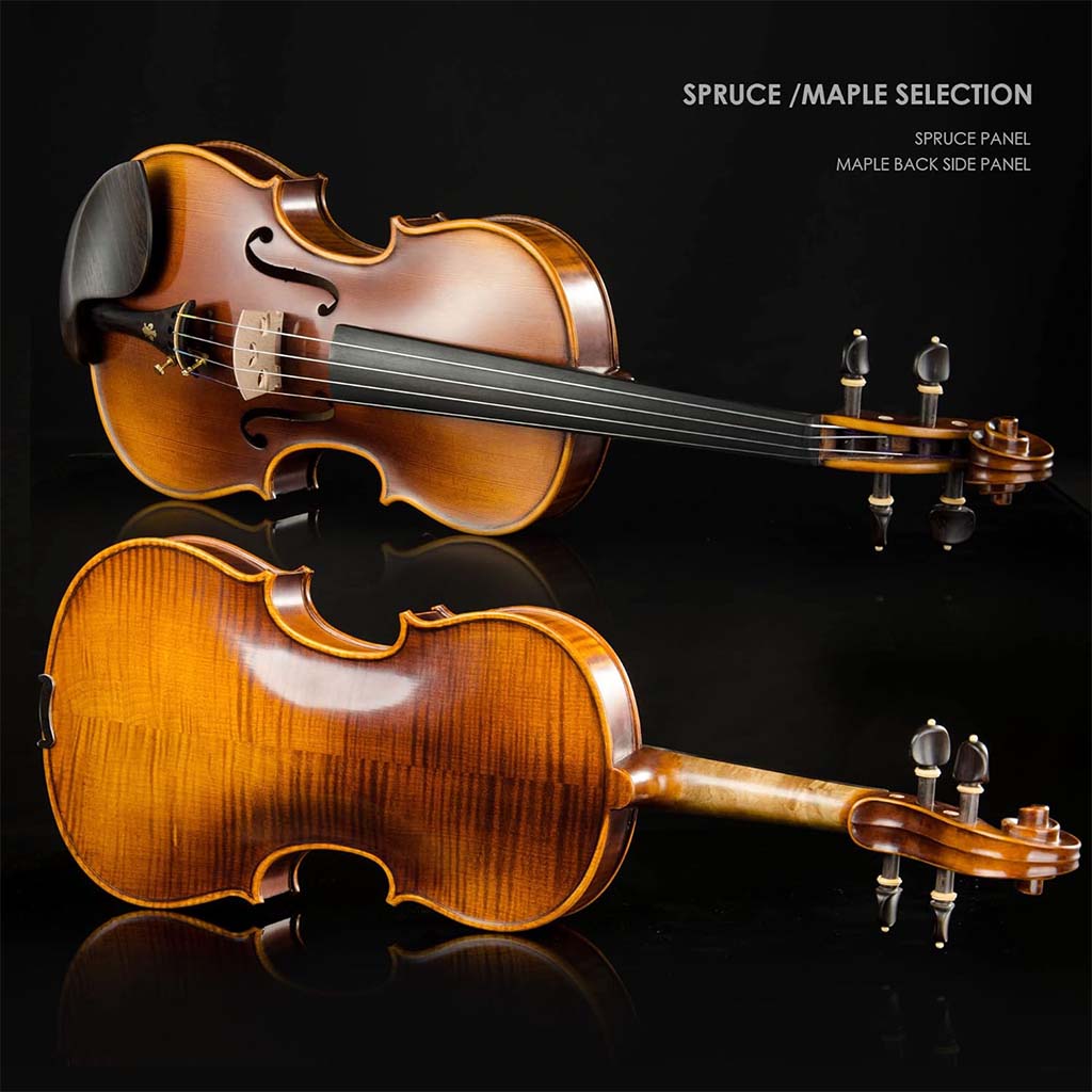 CHRISTINA V05B Handmade Violin – Spruce Top and Maple Back Construction