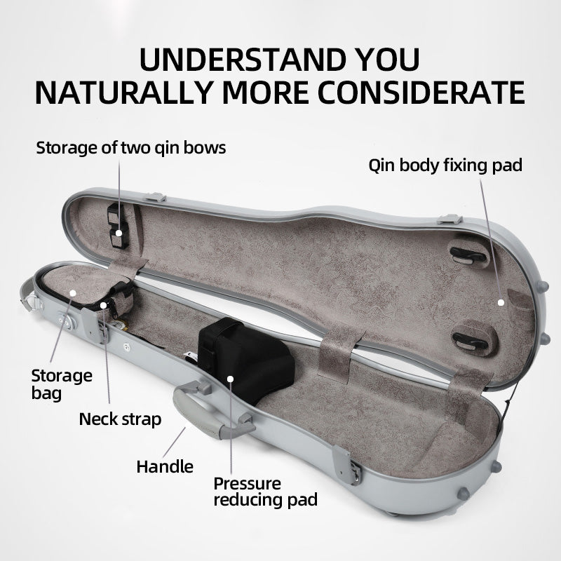 Christina Pro PC Violin Case 4/4 Lightweight 2KG – Side view with zipper and locks