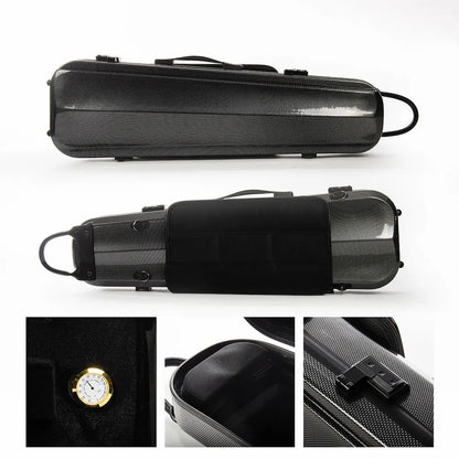 Carbon Fiber Violin Case – White & Black | Lightweight Hard Case with Lock