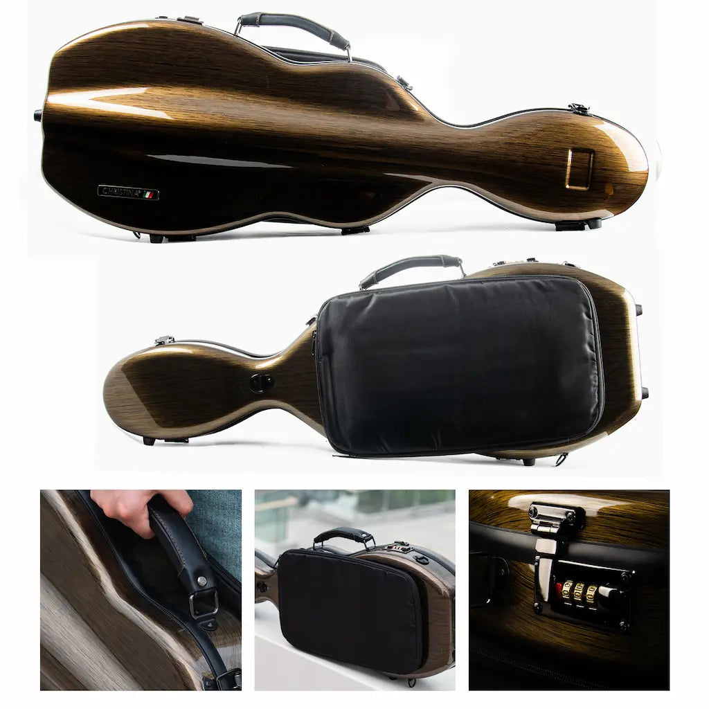 Carbon Fiber Violin Case – Weight and Dimensions Infographic