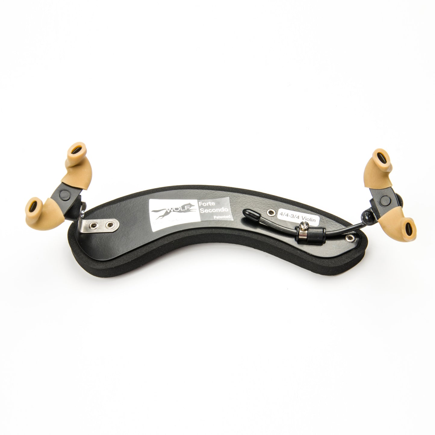 WOLF Forte Secondo Shoulder Rest – Installed on Violin, Side View
