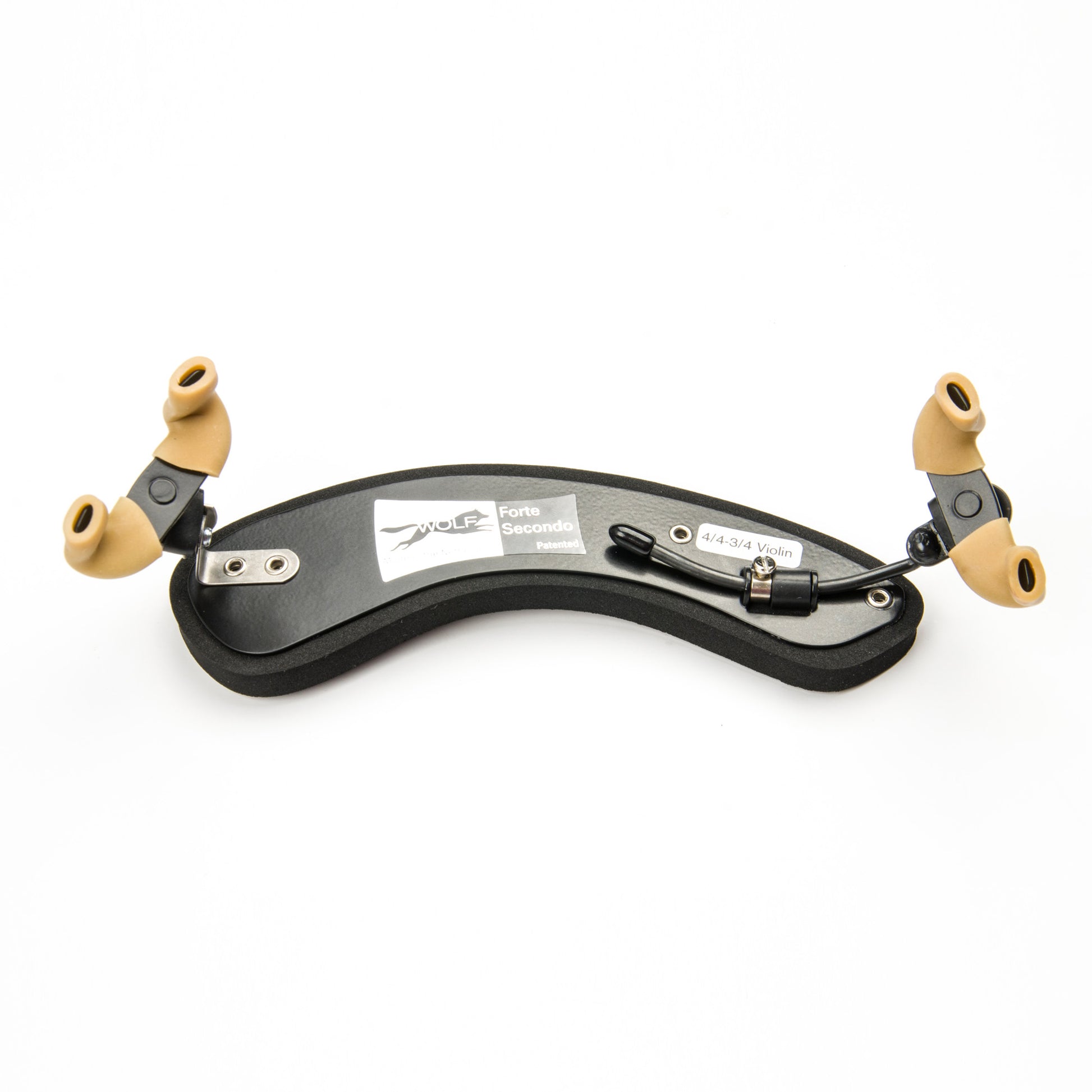 WOLF Forte Secondo Shoulder Rest – Installed on Violin, Side View