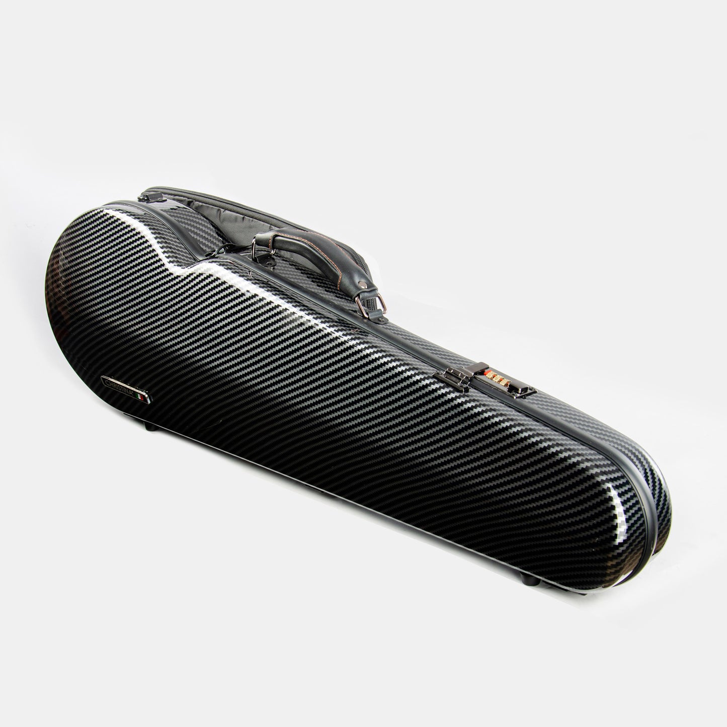 Christina violin case angled view, lightweight and durable, handcrafted violin Australia, quality violin under $500