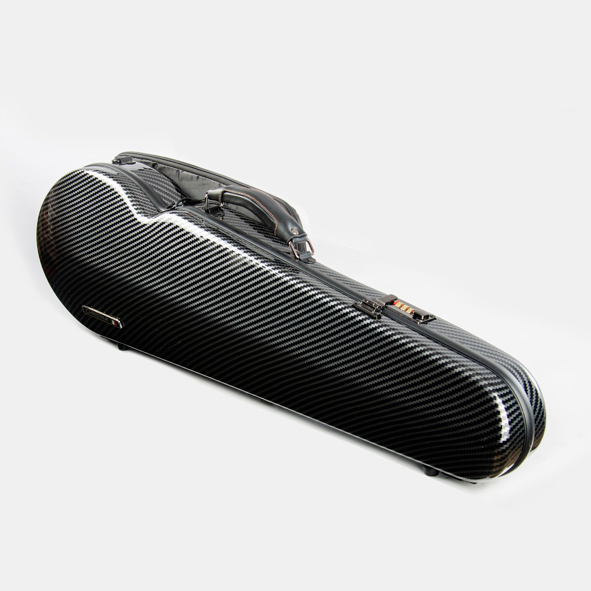 Christina violin case angled view, lightweight and durable, handcrafted violin Australia, quality violin under $500