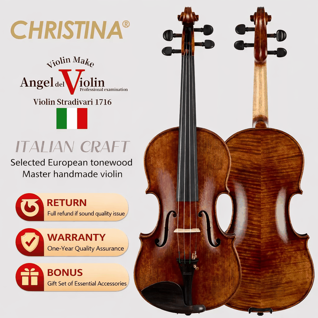 CHRISTINA V08A Handmade Violin – Spruce Maple Acoustic