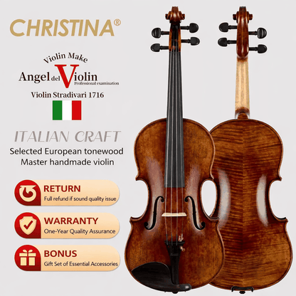 CHRISTINA V08 Signature Handmade Violin – Professional Spruce Maple Build CHRISTINA