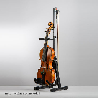 Foldable Violin Stand with Bow Holder – Front View, Stable and Portable