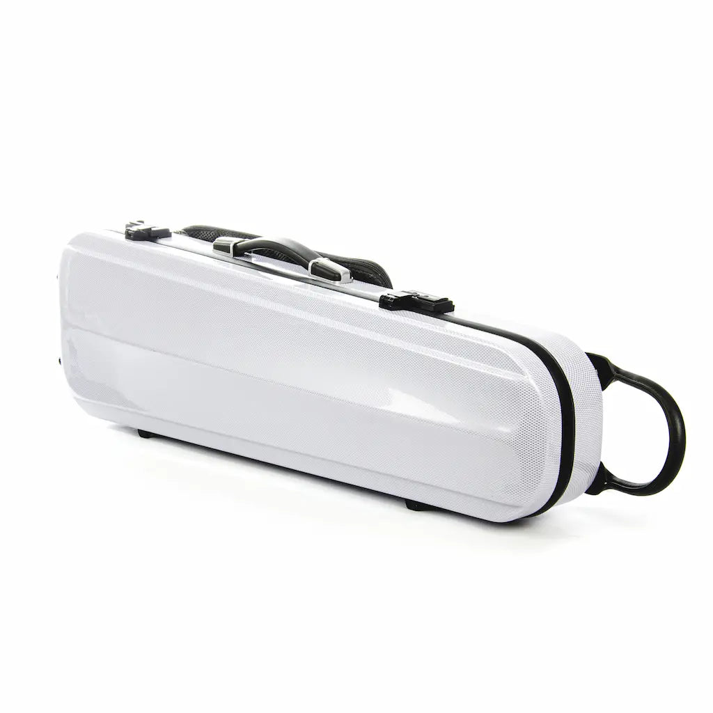 Carbon Fiber Violin Case White – Lightweight Hard Case with Lock, 4/4