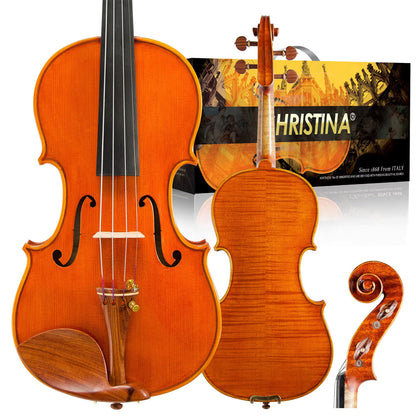 Handmade Beginner Violin Set S100A – Front View, Solid Spruce & Maple Australia