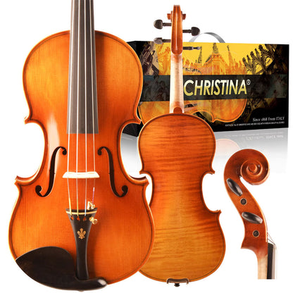 Christina V07A Masterpiece Violin – Front View, Handmade 4/4 Violin Australia