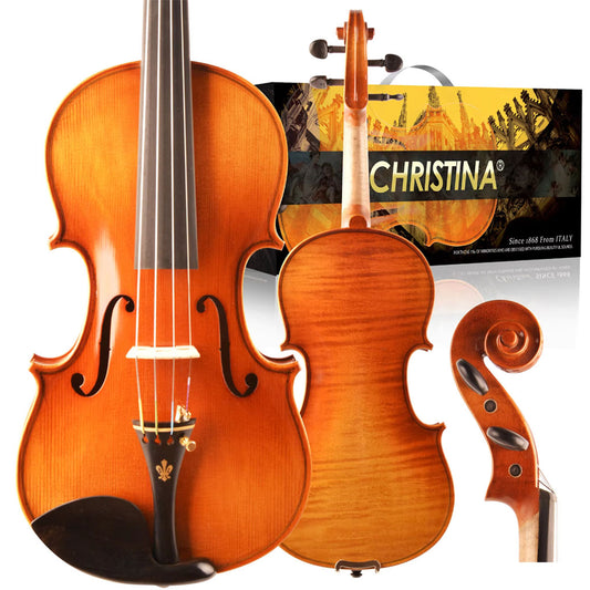 Christina V07A Masterpiece Violin – Front View, Handmade 4/4 Violin Australia