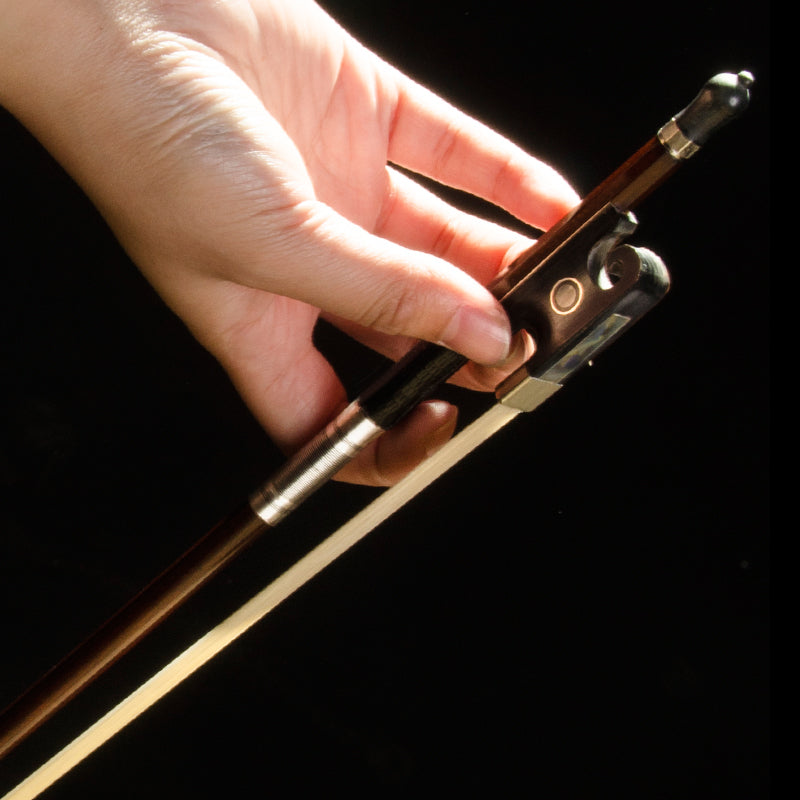 Christina G05 Pro Violin Bow 4/4 | Genuine Horsehair Violin Bow | Brazilwood + Abalone Frog – Best violin bow for advanced players