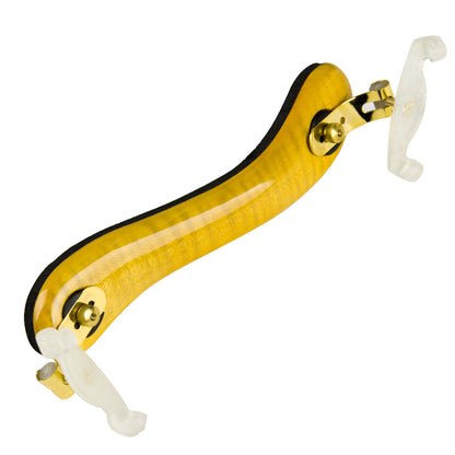 CHRISTINA Wood Shoulder Rest – Installed on Violin, Side View