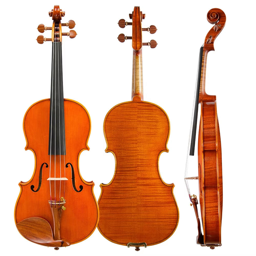 S100A Violin – Back View, Maple Construction