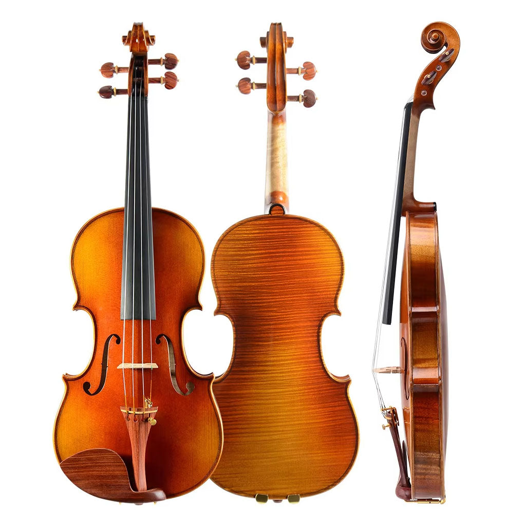 CHRISTINA V09 S-1 Handmade Violin – Back View, Premium Spruce & Maple