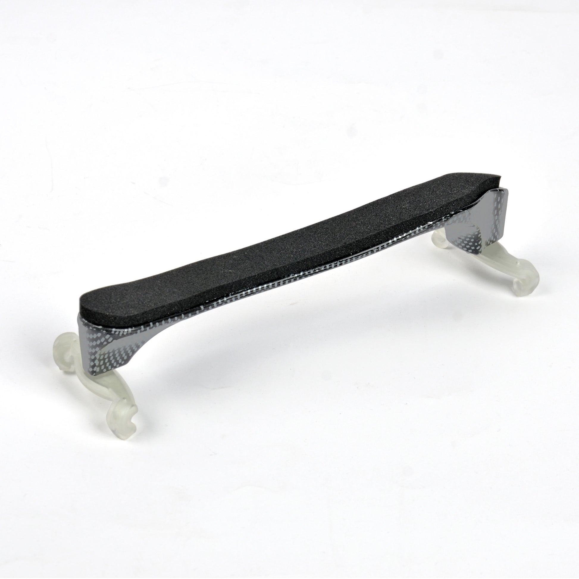 Carbon Fiber Violin Shoulder Rest – Installed on Violin, Side View
