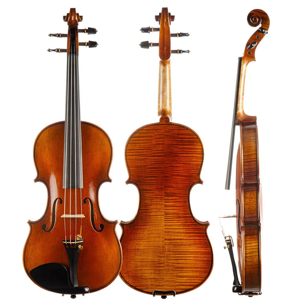 S100B Violin – Scroll and Pegs Close-up