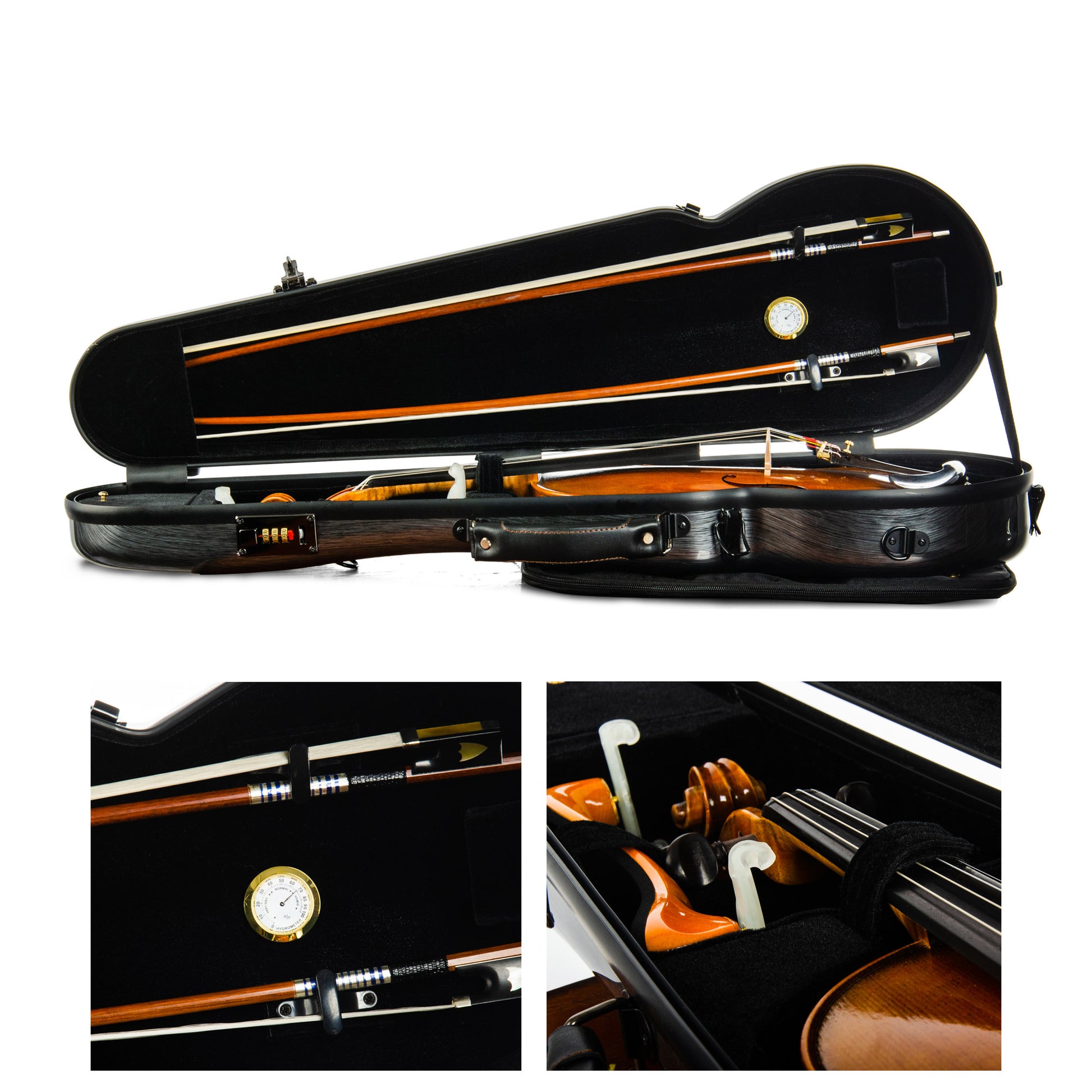 Christina violin case interior, plush velvet lining, full size 4/4 violin protection, beginner violin Australia free shipping