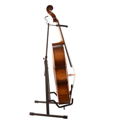 Cello Stand –ello Resting on Stand, Side View