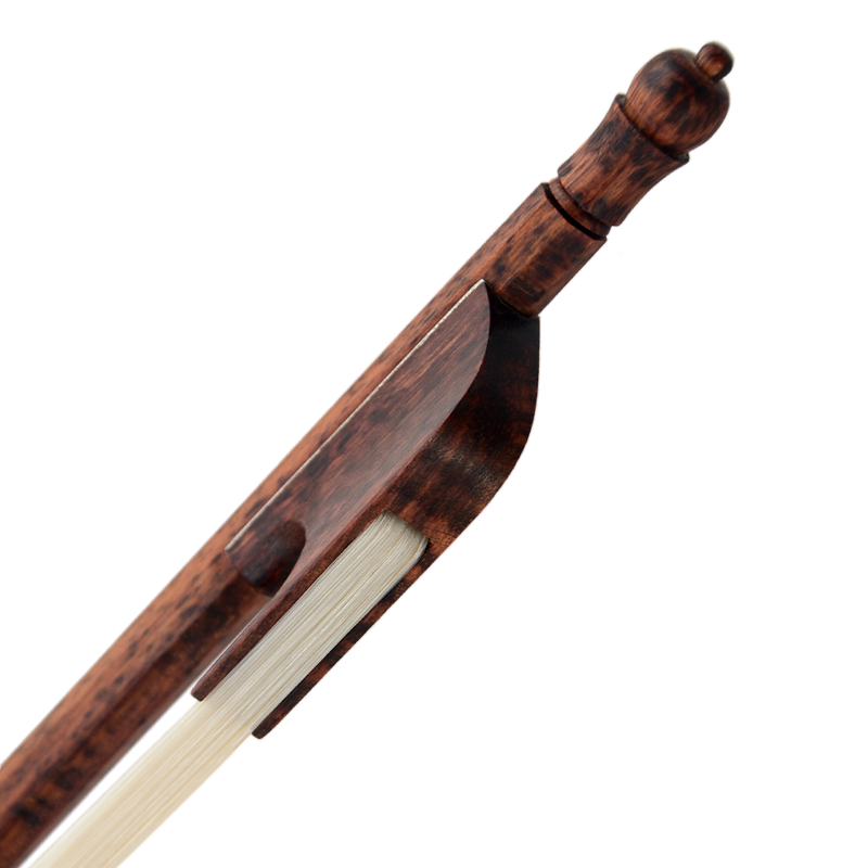 Baroque violin bow frog close-up | Ebony frog with genuine horsehair | Christina G08 Bow for professional violinists Australia