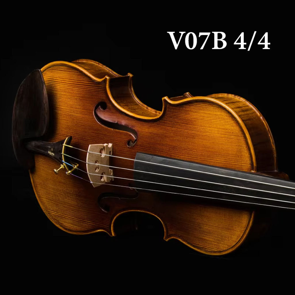 CHRISTINA V07B Handmade Violin – Bridge and Strings Detail