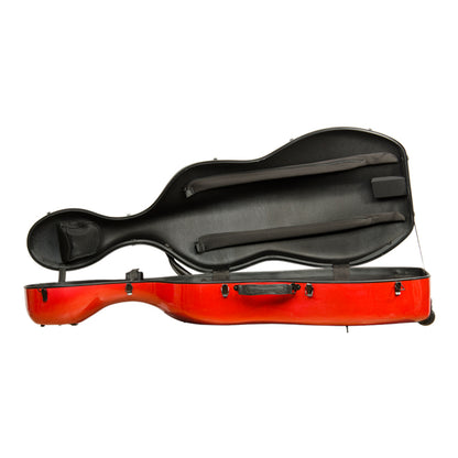 Accessories included with portable cello travel case for cello storage and travel convenience