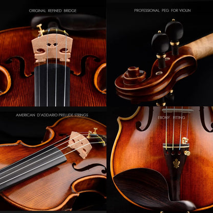CHRISTINA V10 Master Series Handmade Acoustic Violin – Premium Spruce & Flamed Maple CHRISTINA