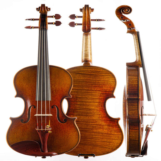 CHRISTINA S200B Carved Professional Acoustic Violin – European Spruce & Maple Handmade Instrument
