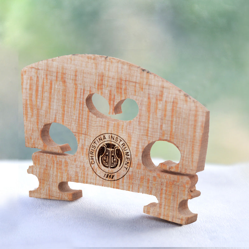 Professional violin bridge replacement for 4/4 violins with luthier quality maple craftsmanship