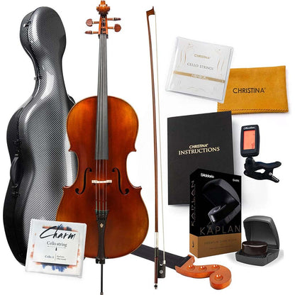 Christina C05 Carbon Fiber Cello – Full Kit with Case and Bow, Professional Cello Australia