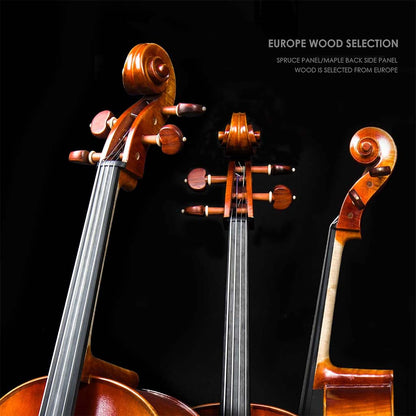Christina C05 Carbon Fiber Cello – Front View, Handmade Acoustic Cello