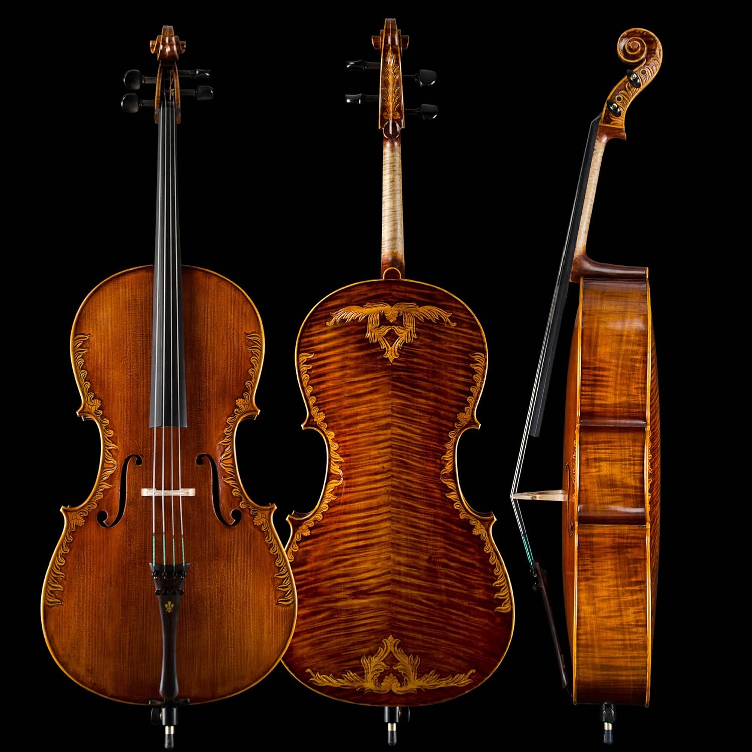 Christina C08 4/4 Full Size Cello Kit with Carbon Fiber Case and Bow - CHRISTINA
