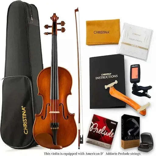 Beginner CHRISTINA V04 Violin Full Size – Complete Kit with Case & Essentials