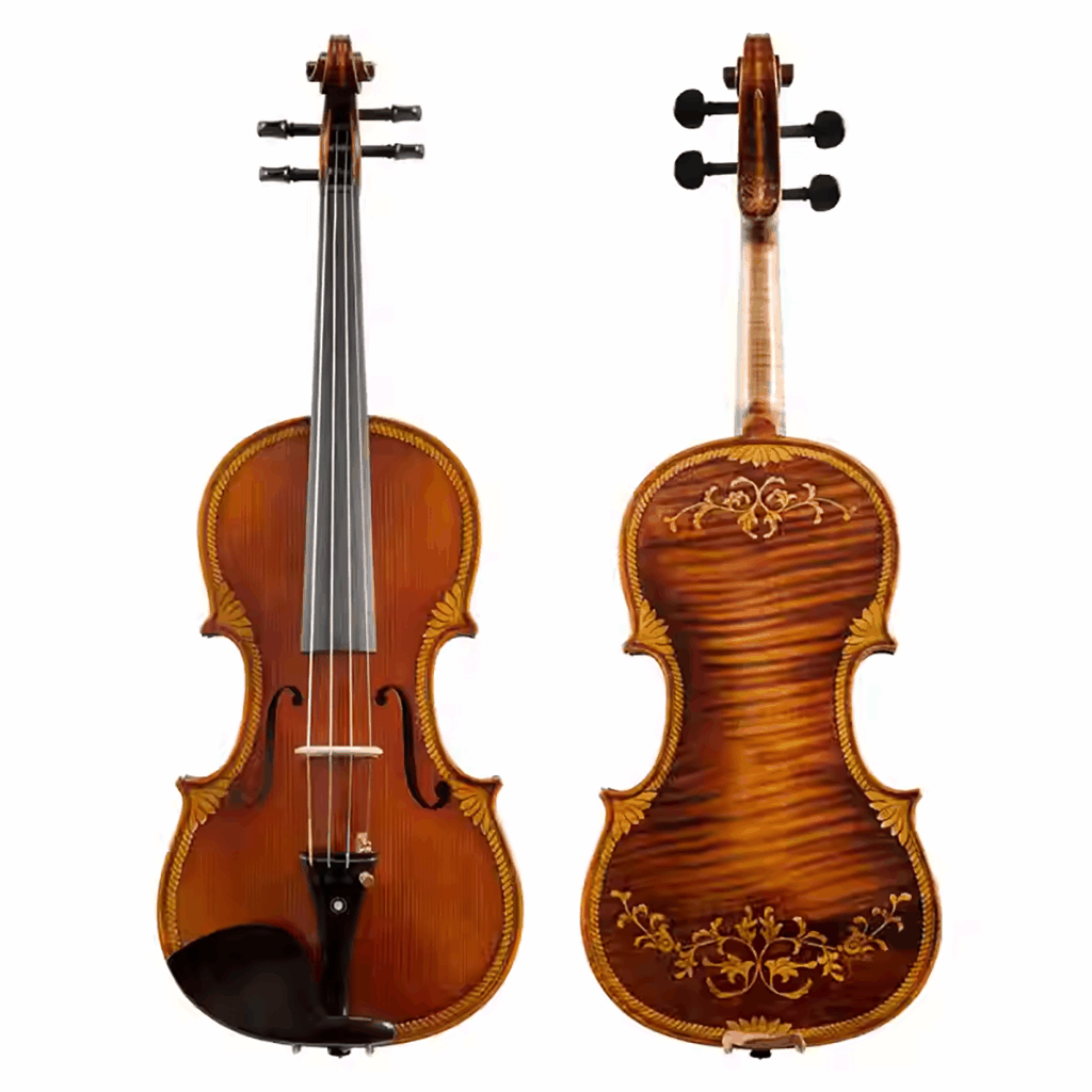Front and back view of CHRISTINA V07 Handmade Violin Australia – Full Size 4/4 Violin for Beginners and Students