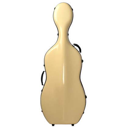 Full body cream yellow lightweight cello case Australia designed for orchestra and travel use